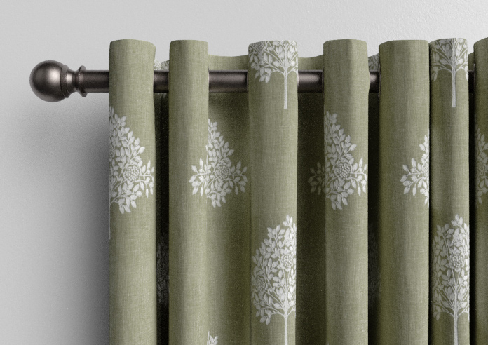 William Morris At Home Marigold Tree Embroidery, Nettle - Made to Measure Curtains - Image 12